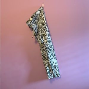 Zara zebra print high waisted skinny jeans